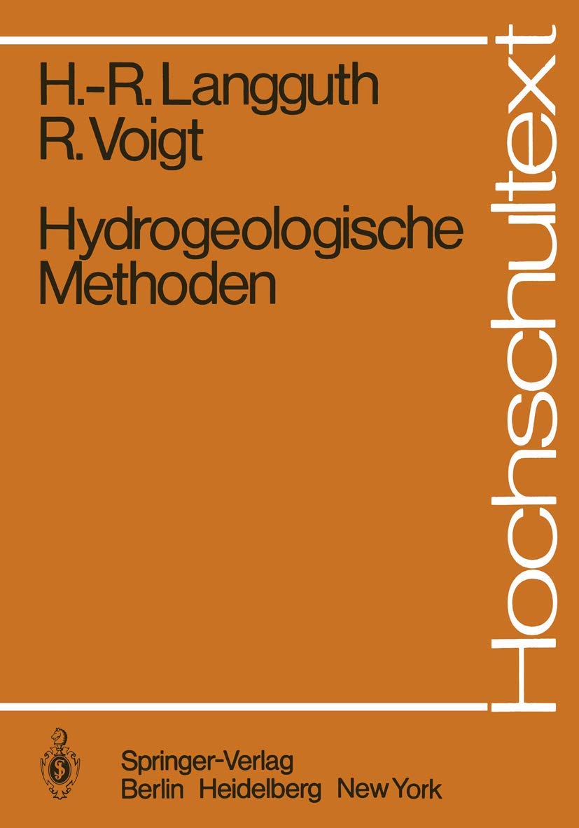 Hydrogeologische Methoden (Hochschultext) (German Edition),Used