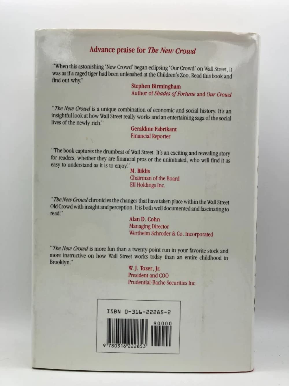 The New Crowd: The Changing of the Jewish Guard on Wall Street,New