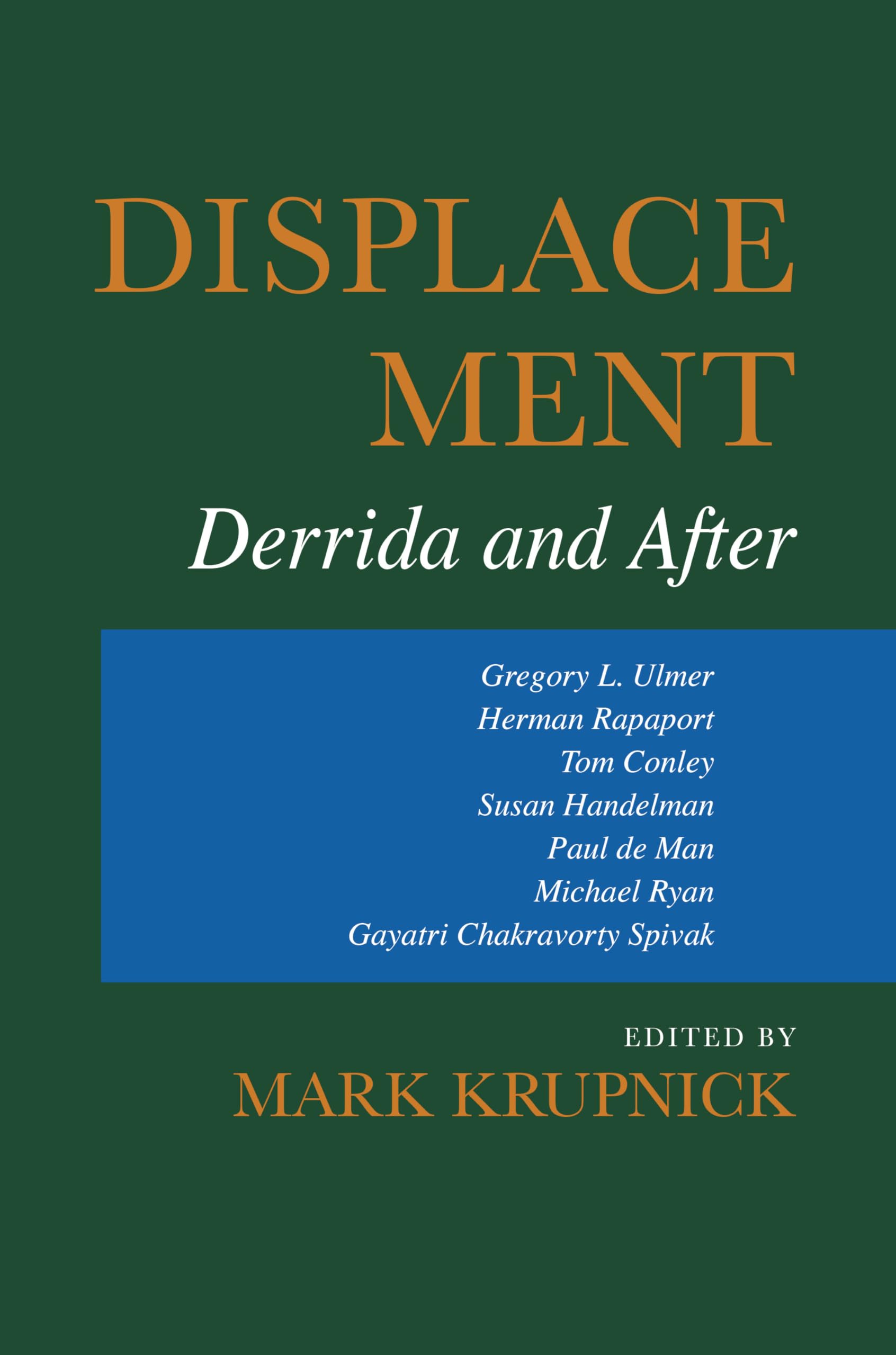 Displacement: Derrida and After (Theories of Contemporary Culture),Used