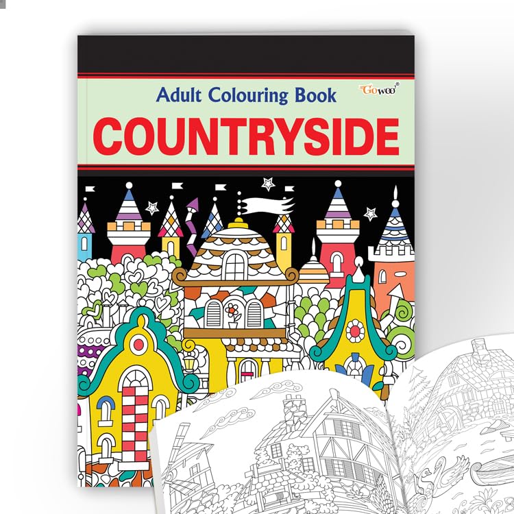 Countryside - Adult Colouring Book : Calm Coloring Pages, Creative Art Therapy Book For Relaxation, Mindful For Adults And Creativity