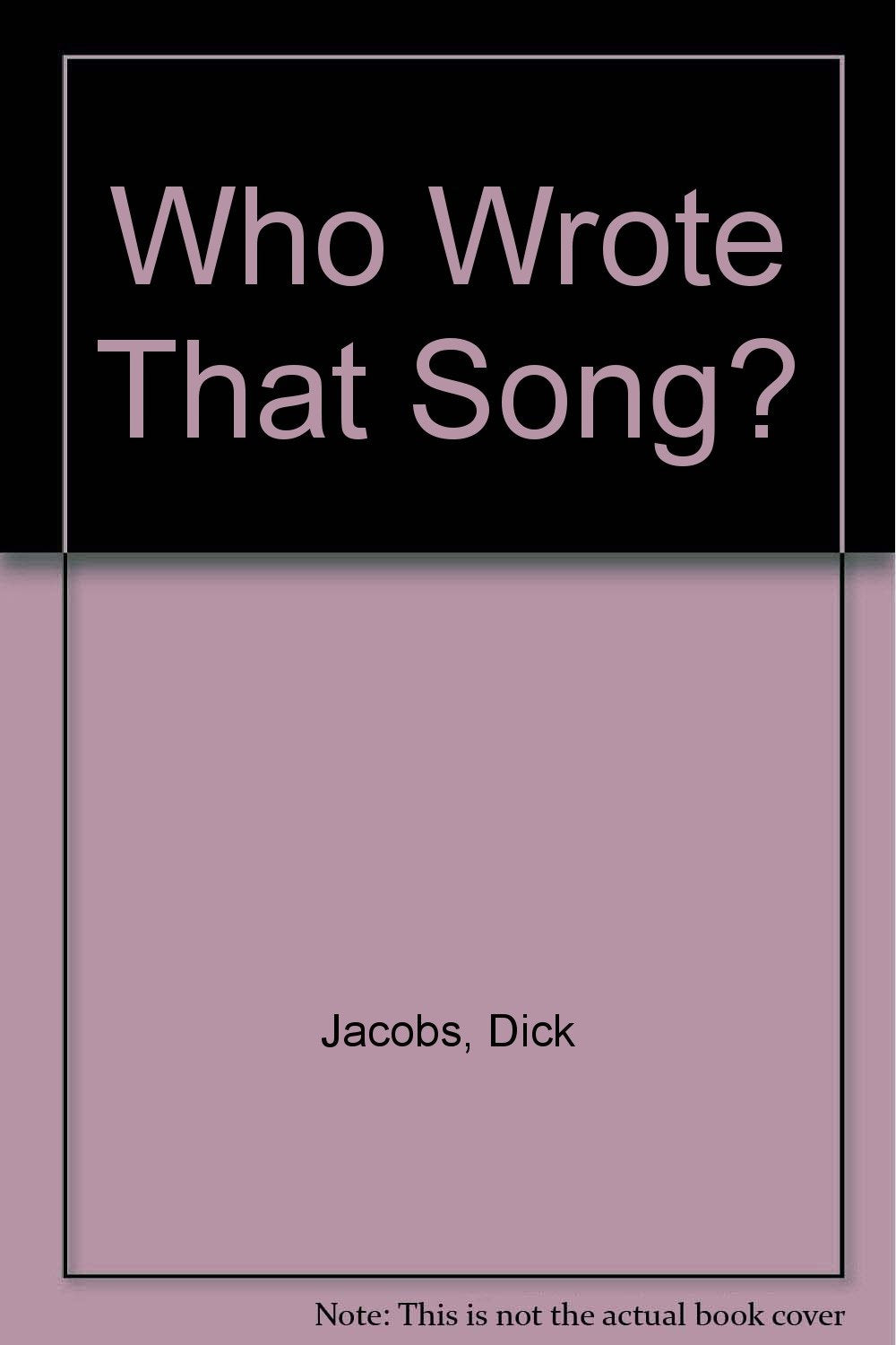 Who Wrote That Song,Used