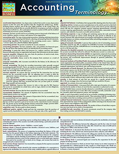 Accounting Terminology (Quick Study Business),Used
