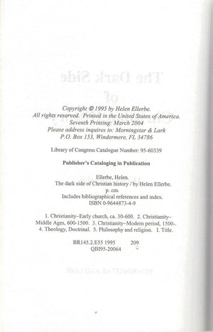 The Dark Side of Christian History,Used