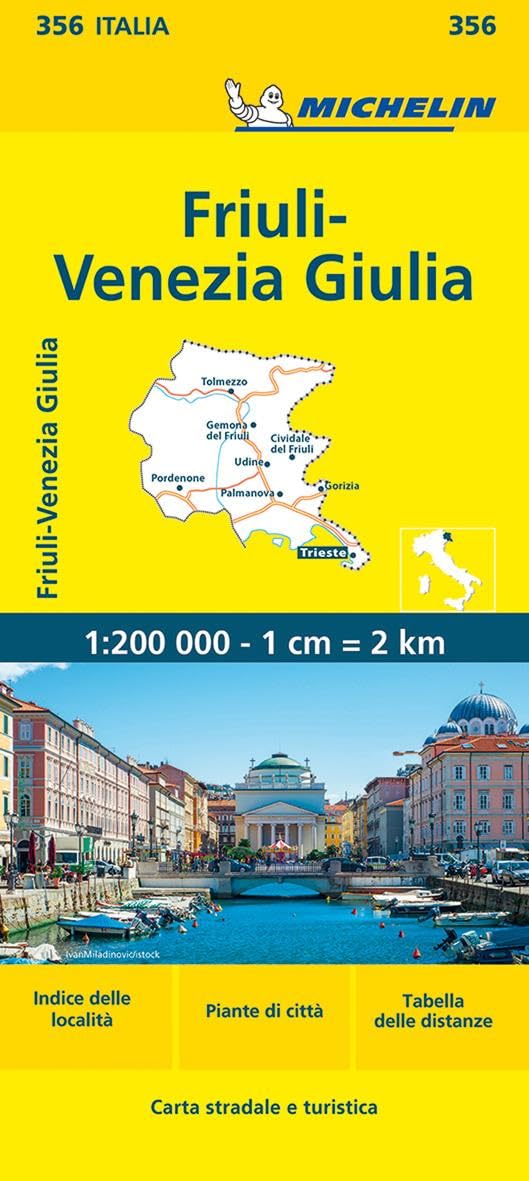 Michelin Map Italy: FriuliVenezia Giulia 356 (Maps/Local (Michelin)) (Italian Edition),Used