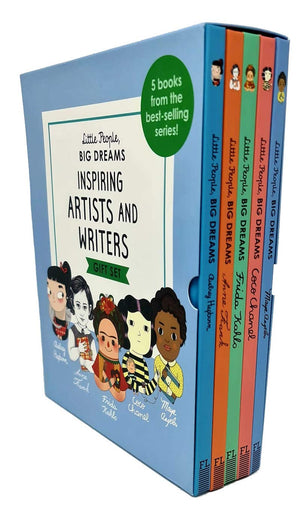 Little People, Big Dreams Inspiring Artists And Writers Gift 5 Books Box Collection Set (Maya Angelou, Anne Frank, Frida Kahlo, -new