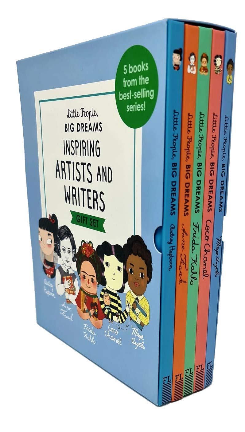 Little People, Big Dreams Inspiring Artists And Writers Gift 5 Books Box Collection Set (Maya Angelou, Anne Frank, Frida Kahlo, -new