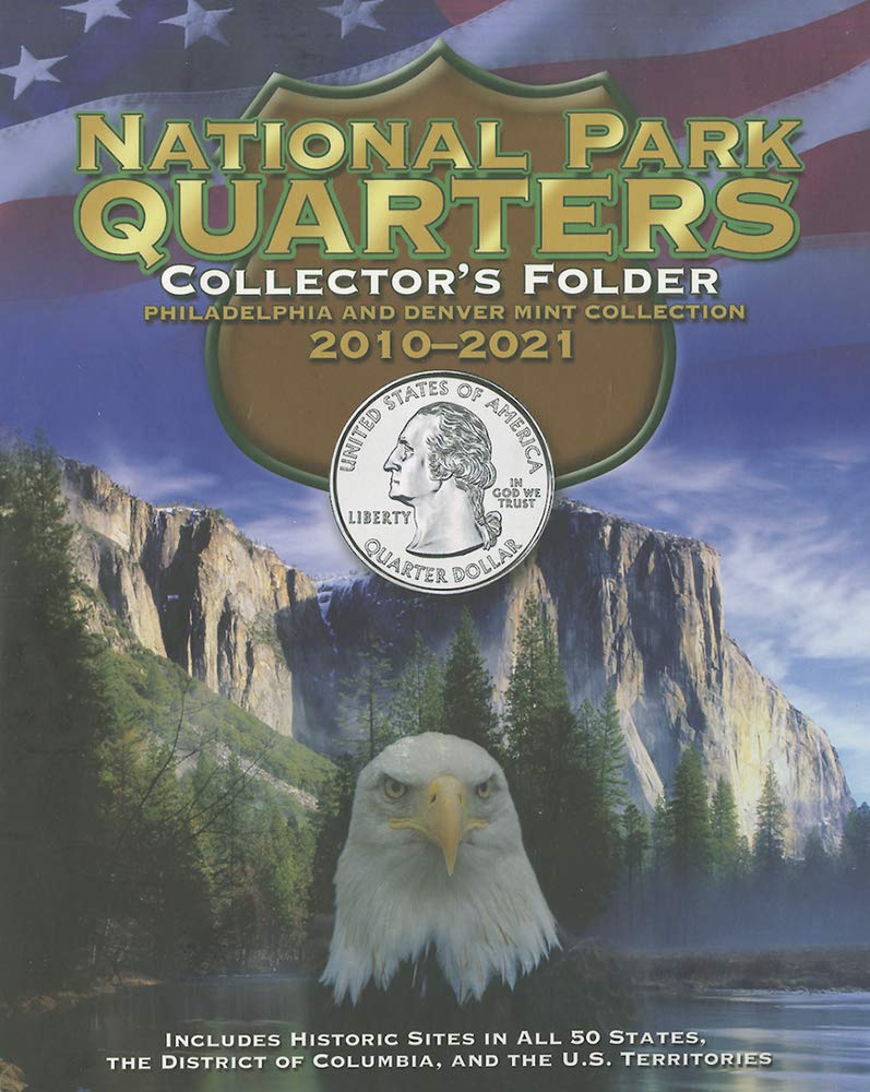 National Park Quarters Collector's Folder 20102021: Philadelphia and Denver Mint Collection,Used