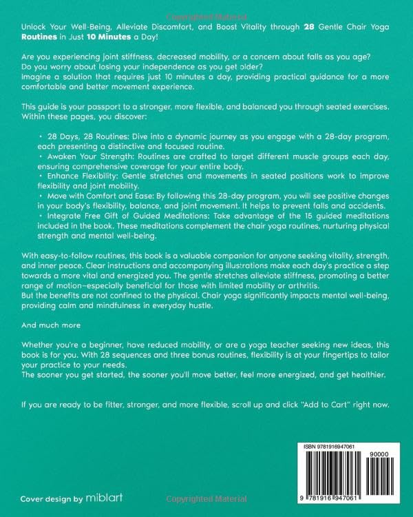 28 Days of Chair Yoga For Seniors Build Strength, Boost Flexibility, and Increase Balance in Just 10 Minutes a Day: The Fully Il,Used