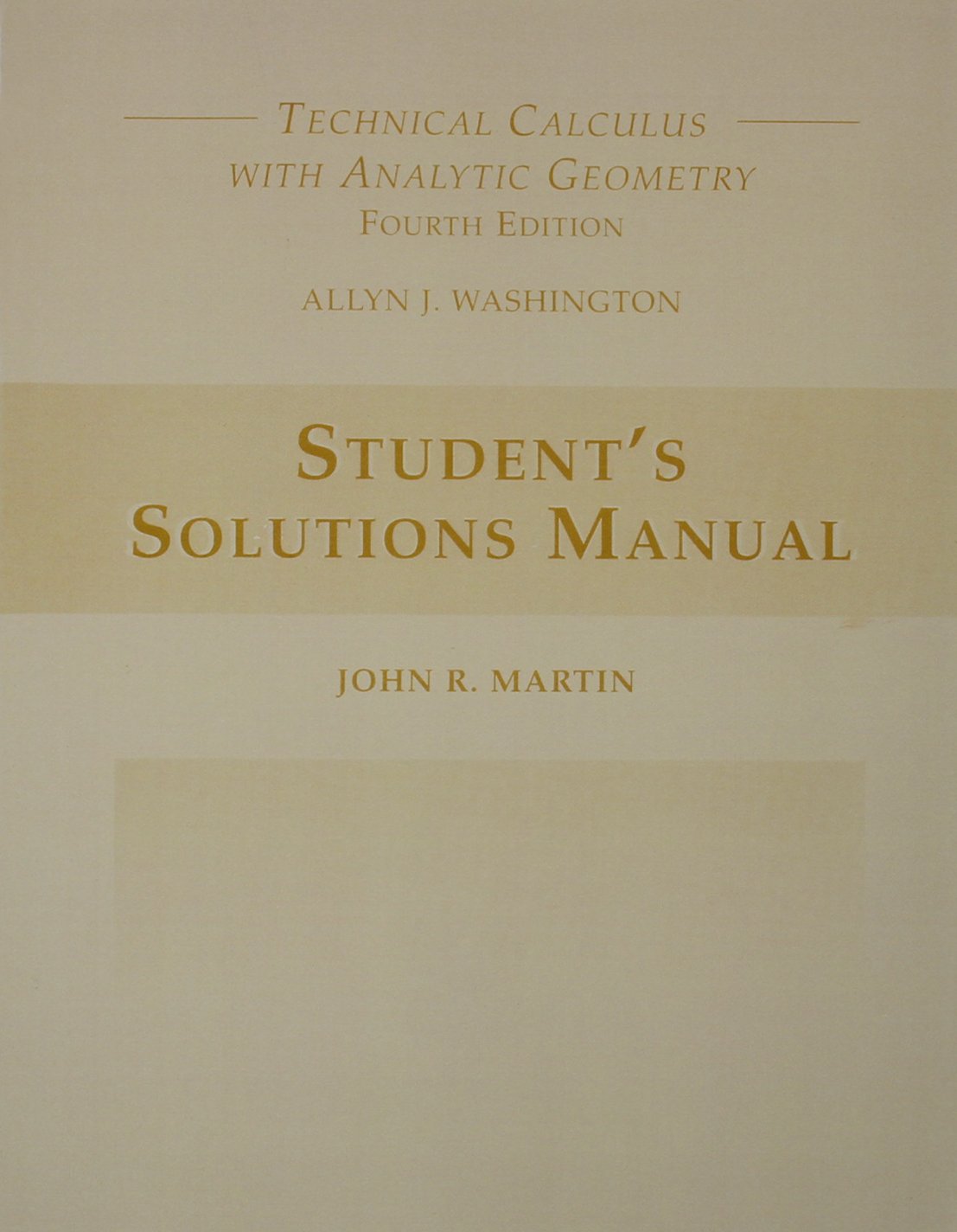 Students Solutions Manual,New