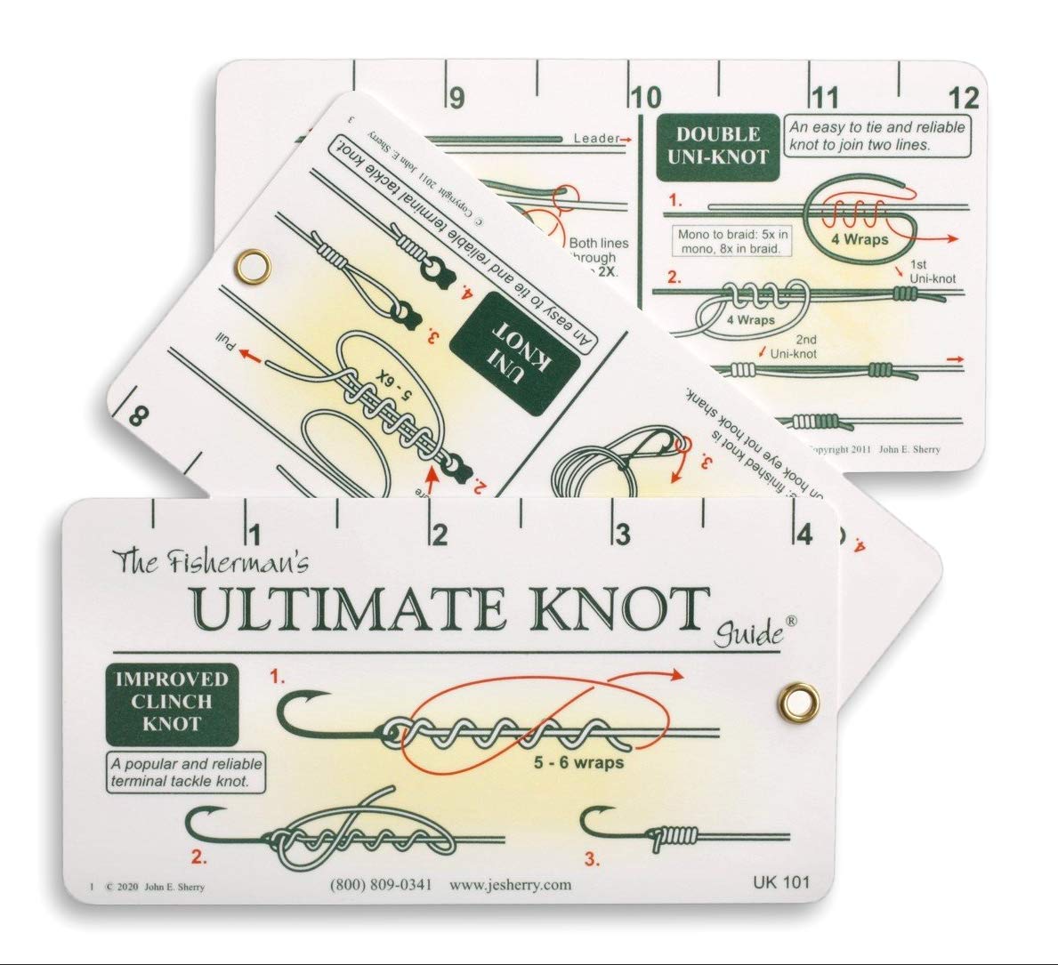Fisherman'S Ultimate Knot Guide  Best Fishing Knots On A Waterproof Fold Out Ruler