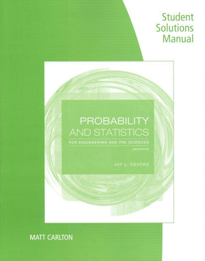 Student Solutions Manual for Devore's Probability and Statistics for Engineering and the Sciences, 9th,Used