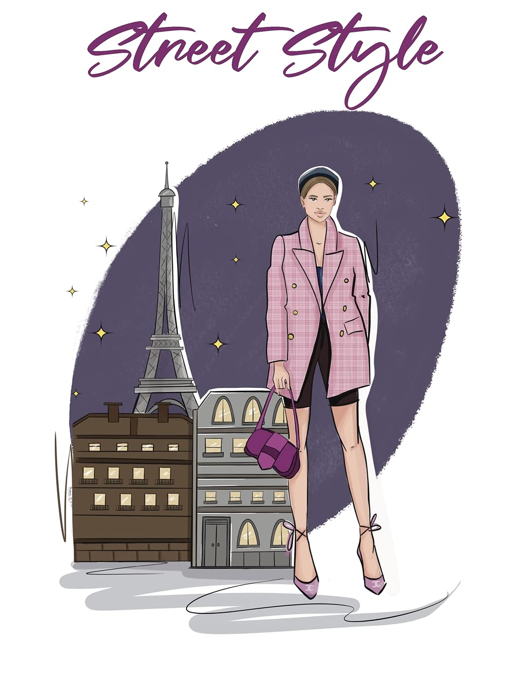 Street Style: A Beautiful Adult Coloring Book With Chic Fashion and Fresh Styles,Used