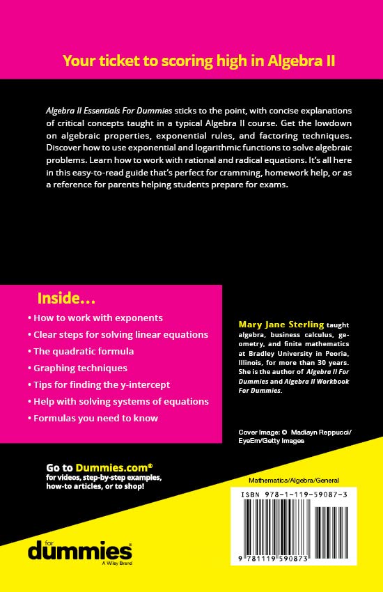 Algebra Ii Essentials For Dummies