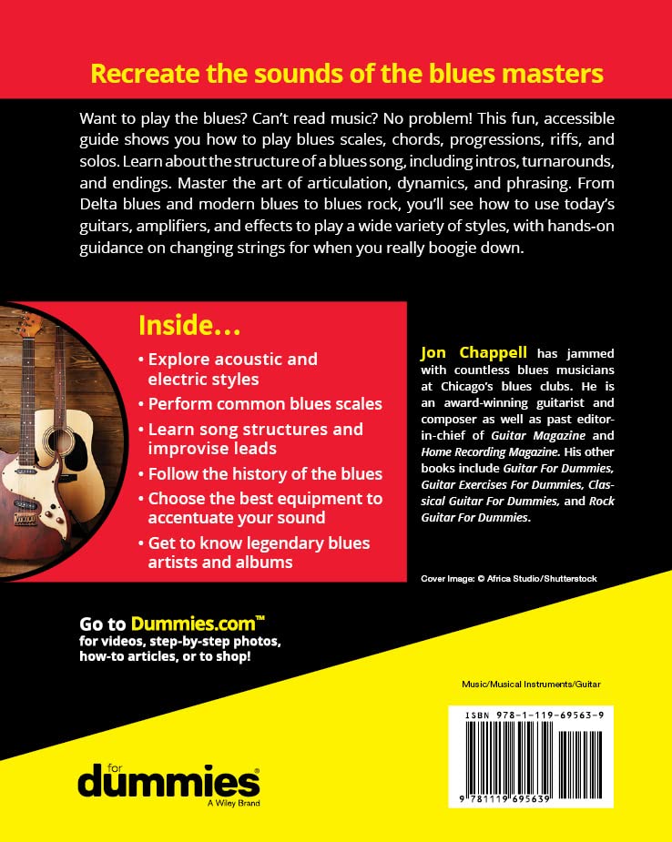 Blues Guitar For Dummies (For Dummies (Music)),Used