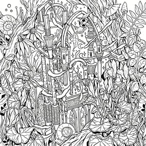 Mythographic Color and Discover: Dream Garden: An Artist's Coloring Book of Floral Fantasies,Used