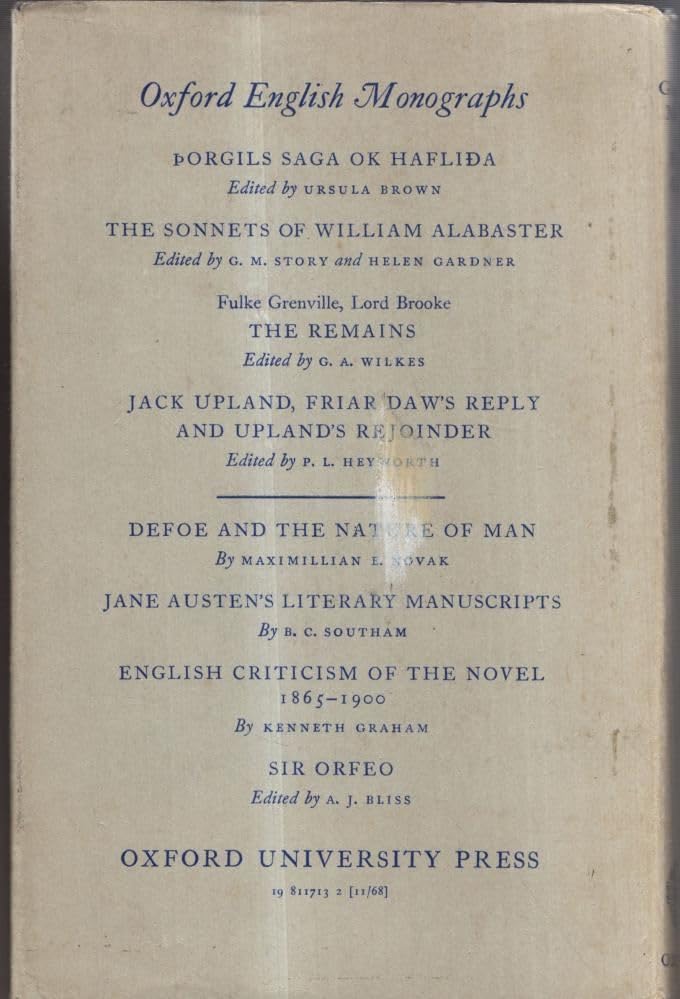A Glastonbury miscellany of the fifteenth century: A descriptive index of Trinity College, Cambridge, MS.O.9.38, (Oxford English,Used
