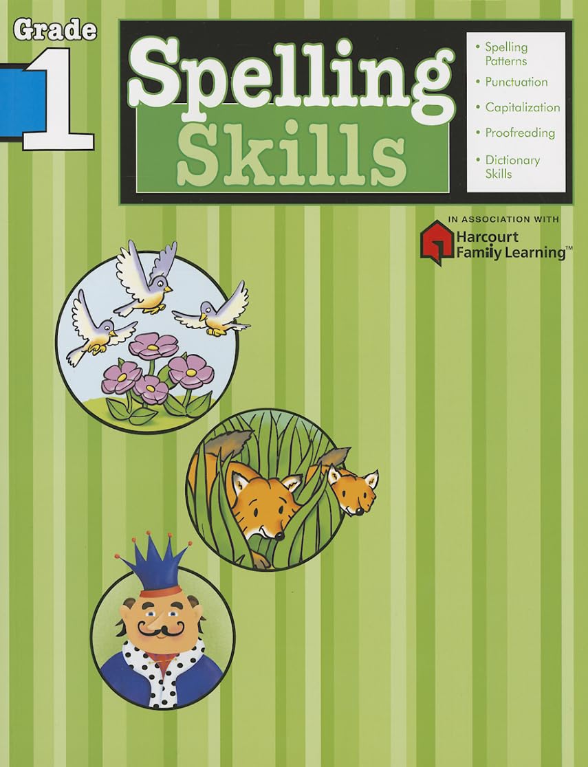 Spelling Skills: Grade 1 (Flash Kids Harcourt Family Learning),Used