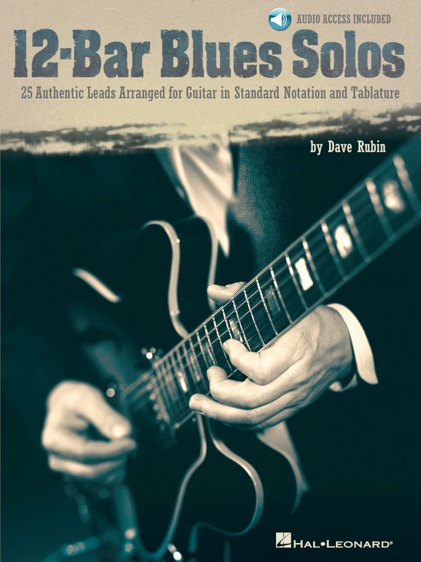 12Bar Blues Solos: 25 Authentic Leads Arranged for Guitar in Standard Notation & Tablature Book/Online Audio,Used