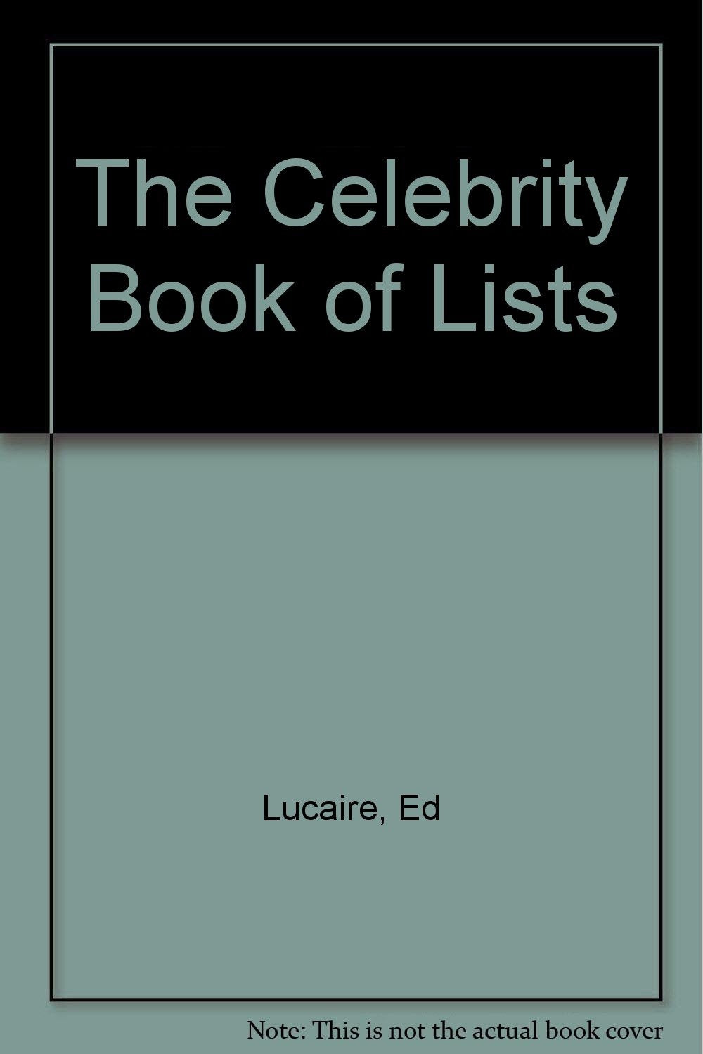 The Celebrity Book of Lists,Used
