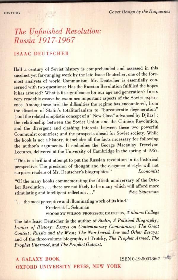 The Unfinished Revolution: Russia, 19171967,New