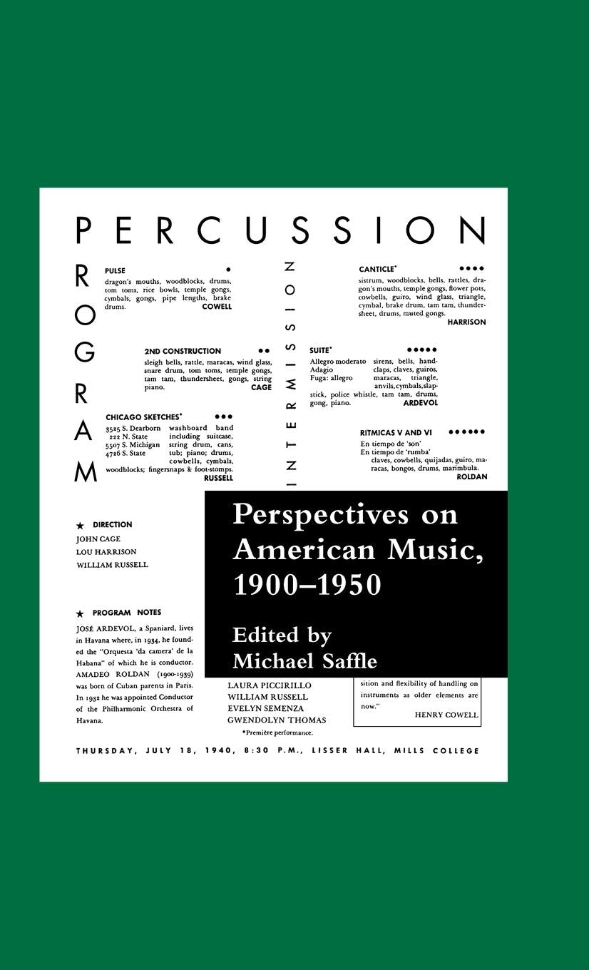 Perspectives On American Music, 19001950 (Essays In American Music),Used