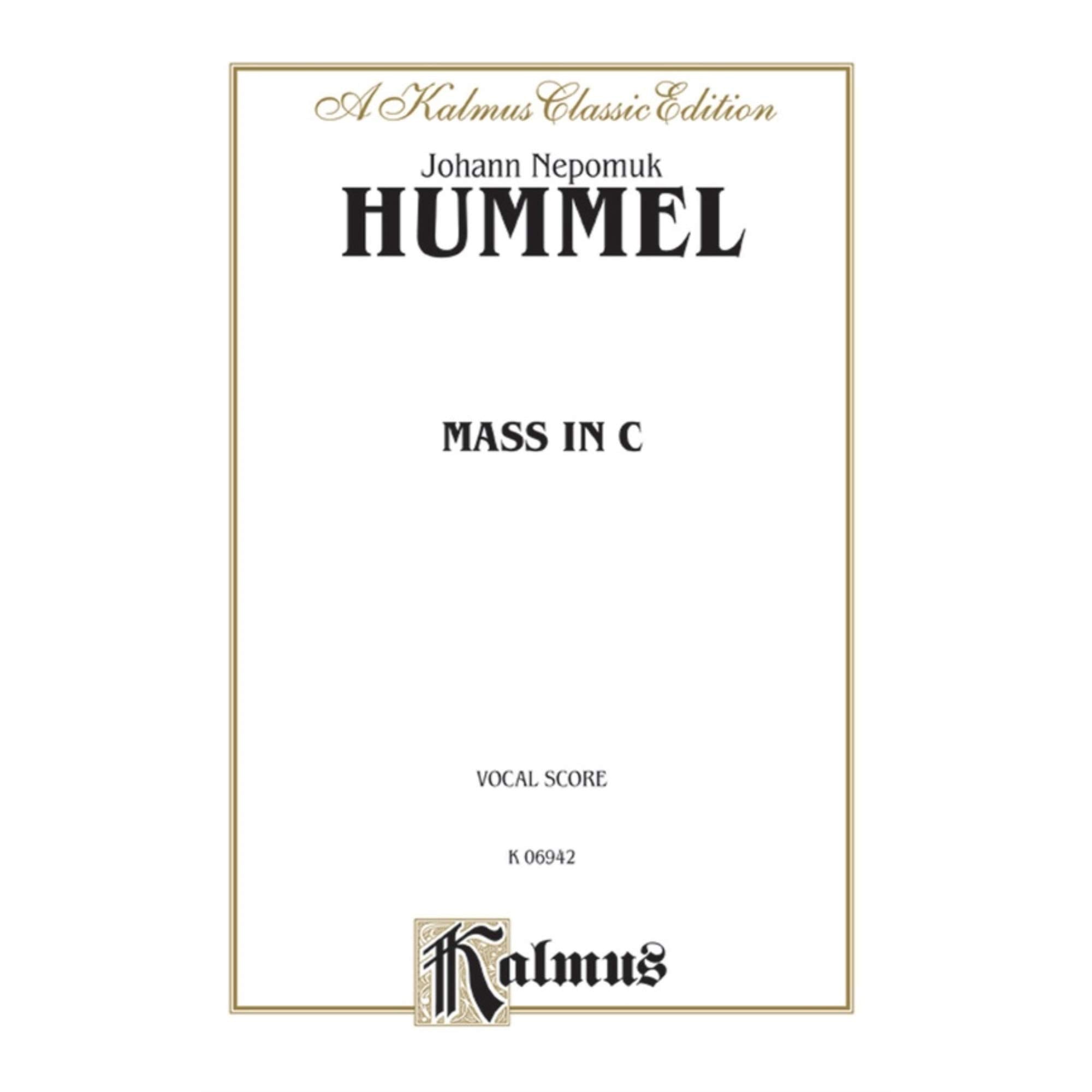 Mass in C: SATB with SATB Soli (Orch.) (Kalmus Edition),Used