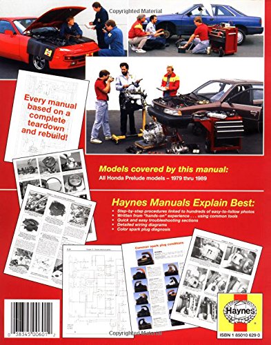Honda Prelude 1979 Through 1989: All Models (Haynes Manuals)