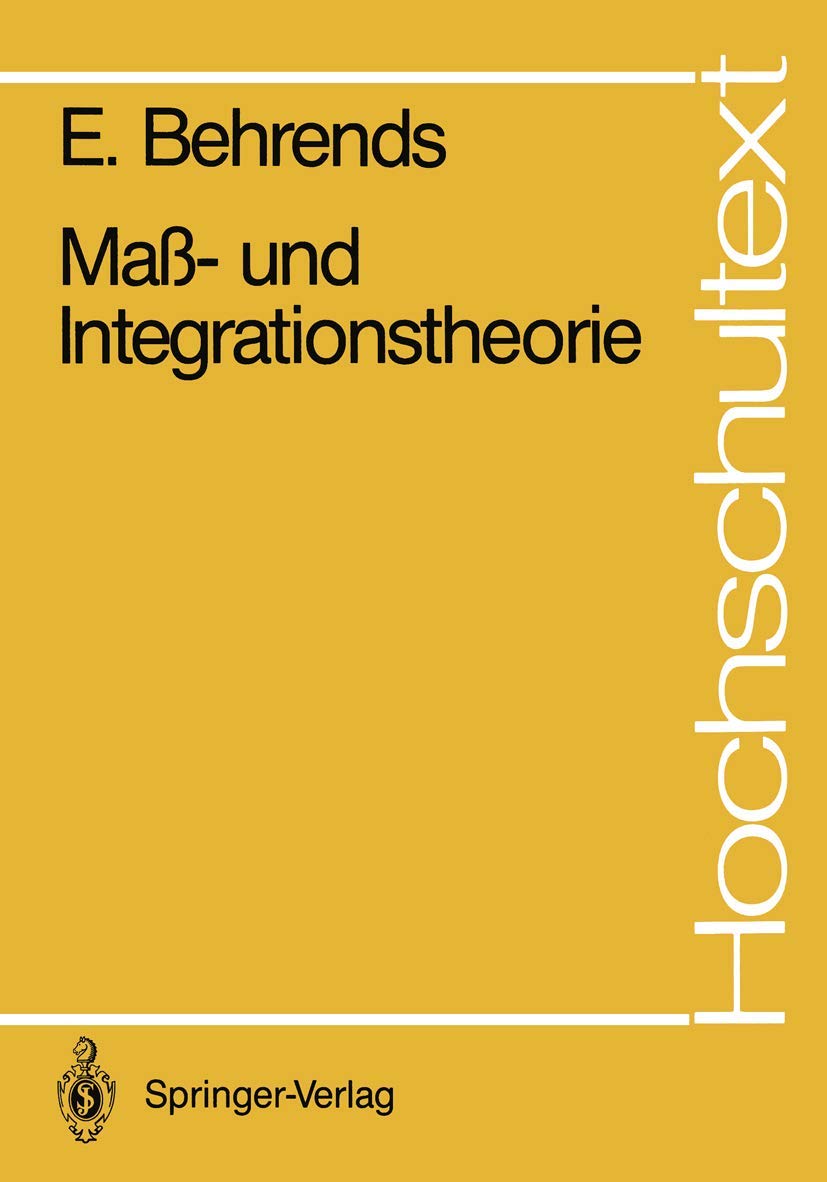 Ma Und Integrationstheorie (Hochschultext) (German Edition),Used