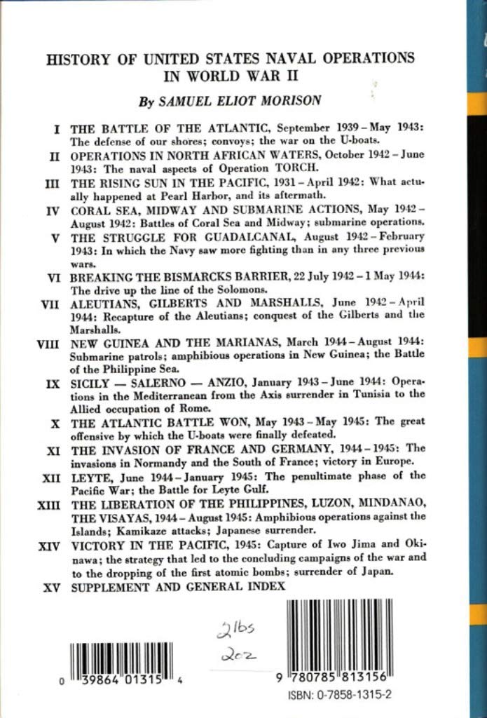 Victory In The Pacific 1945 (History Of United States Naval Operations In World War Ii, Vol.14),New