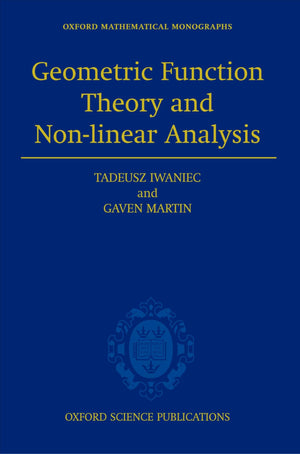 Geometric Function Theory And Nonlinear Analysis