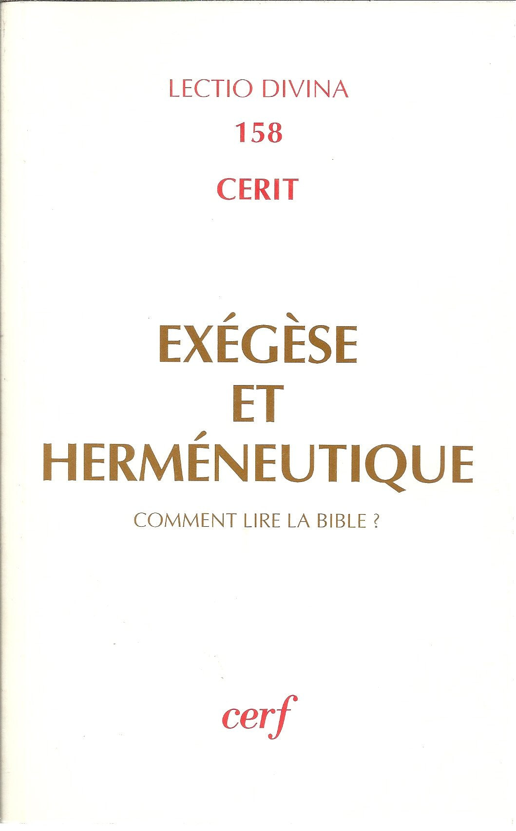 Exgse et Hermneutique,Used