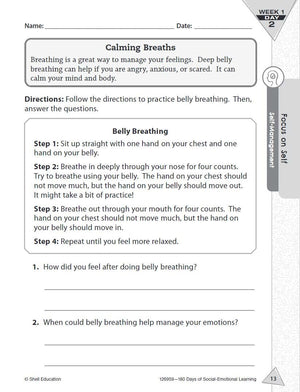 180 Days: SocialEmotional Learning for 3rd Grade Practice Workbook for Classroom and Home, Cool and Fun Practice Created by Tea,Used