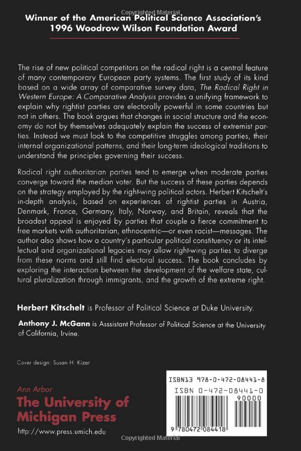 The Radical Right In Western Europe: A Comparative Analysis,New