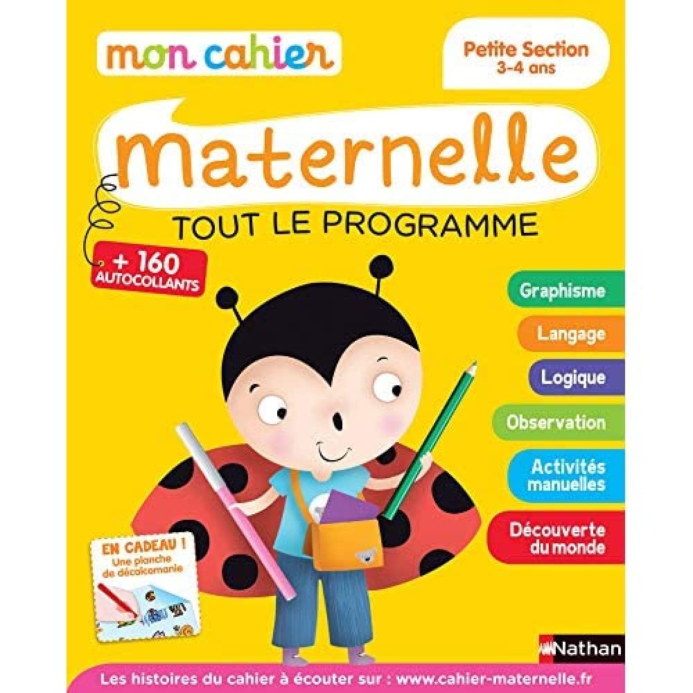 Mon cahier maternelle  Tout le programme  Petite section 34 ans,Used