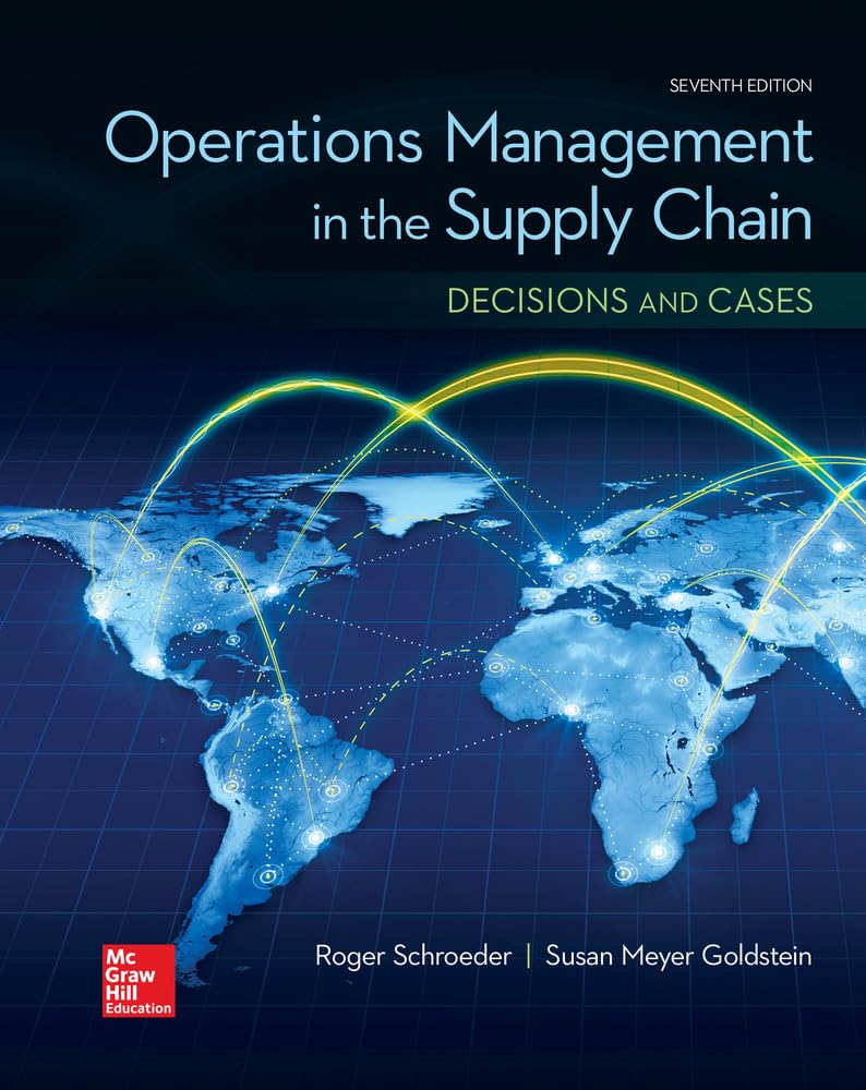 OPERATIONS MANAGEMENT IN THE SUPPLY CHAIN: DECISIONS & CASES (Mcgrawhill Series Operations and Decision Sciences),Used