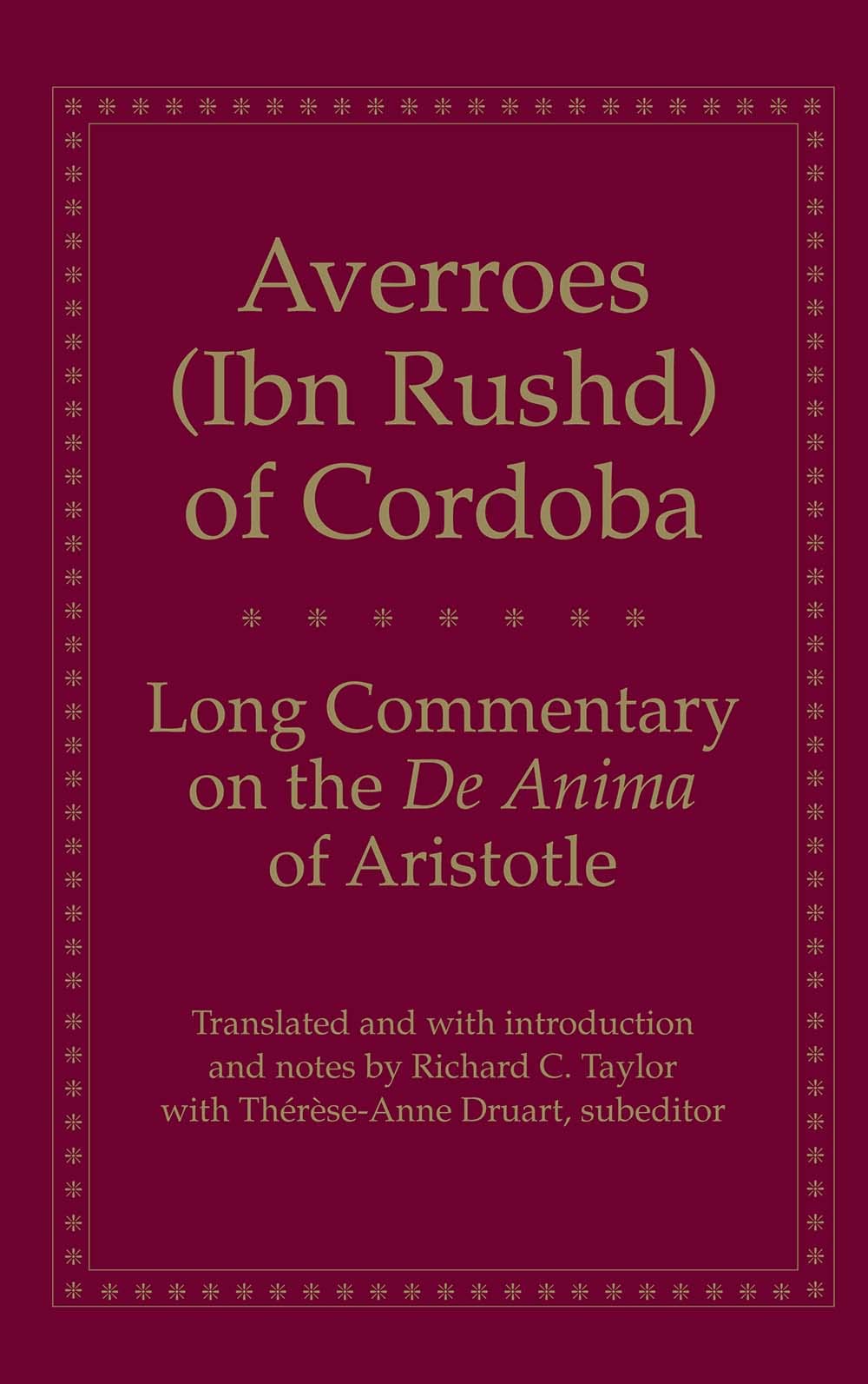 Long Commentary on the De Anima of Aristotle (Yale Library of Medieval Philosophy Series),Used