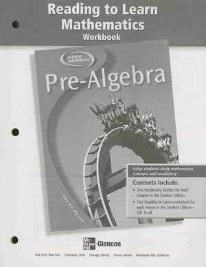 PreAlgebra, Reading to Learn Mathematics Workbook,Used