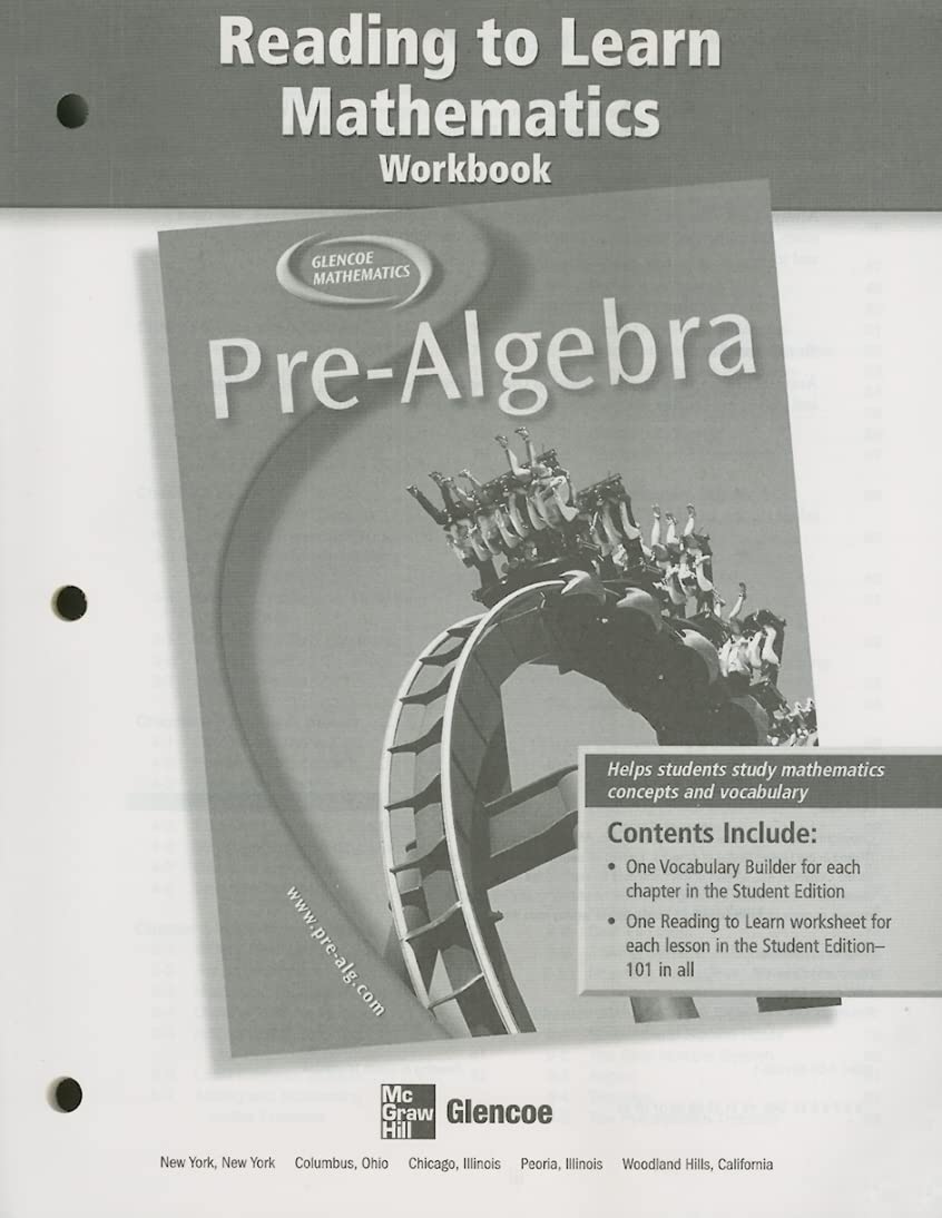PreAlgebra, Reading to Learn Mathematics Workbook,Used