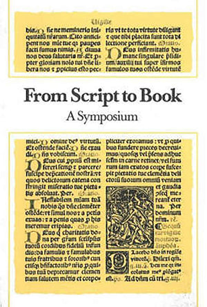 From Script to Book: A Symposium,Used
