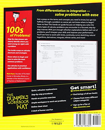 Calculus Workbook For Dummies,New