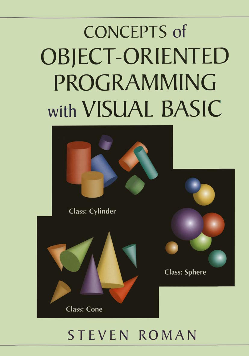 Concepts of ObjectOriented Programming with Visual Basic,Used