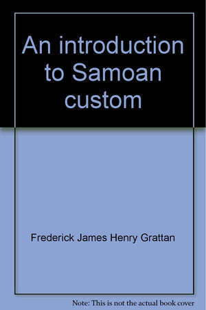 An introduction to Samoan custom,Used