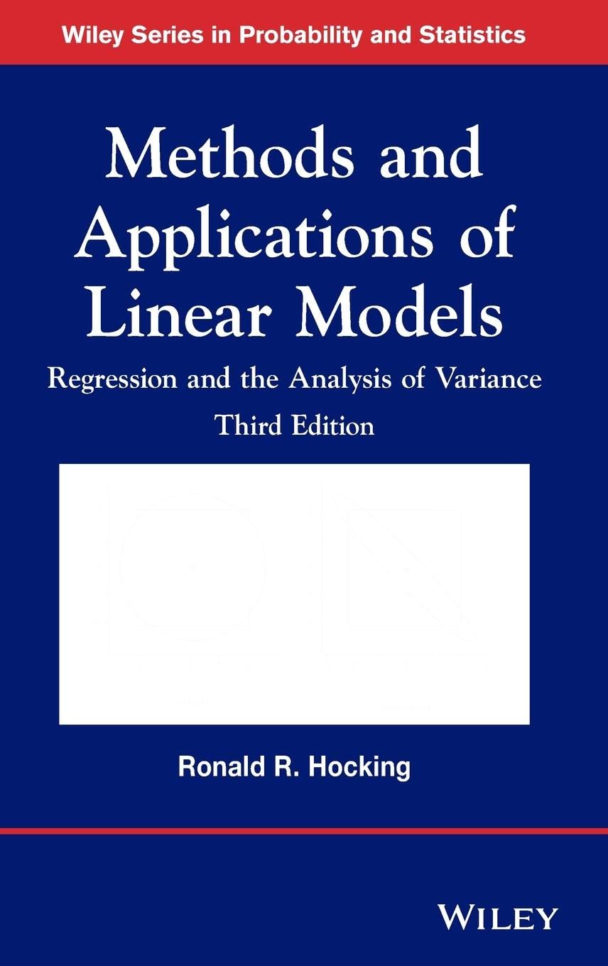 Methods and Applications of Linear Models: Regression and the Analysis of Variance,Used