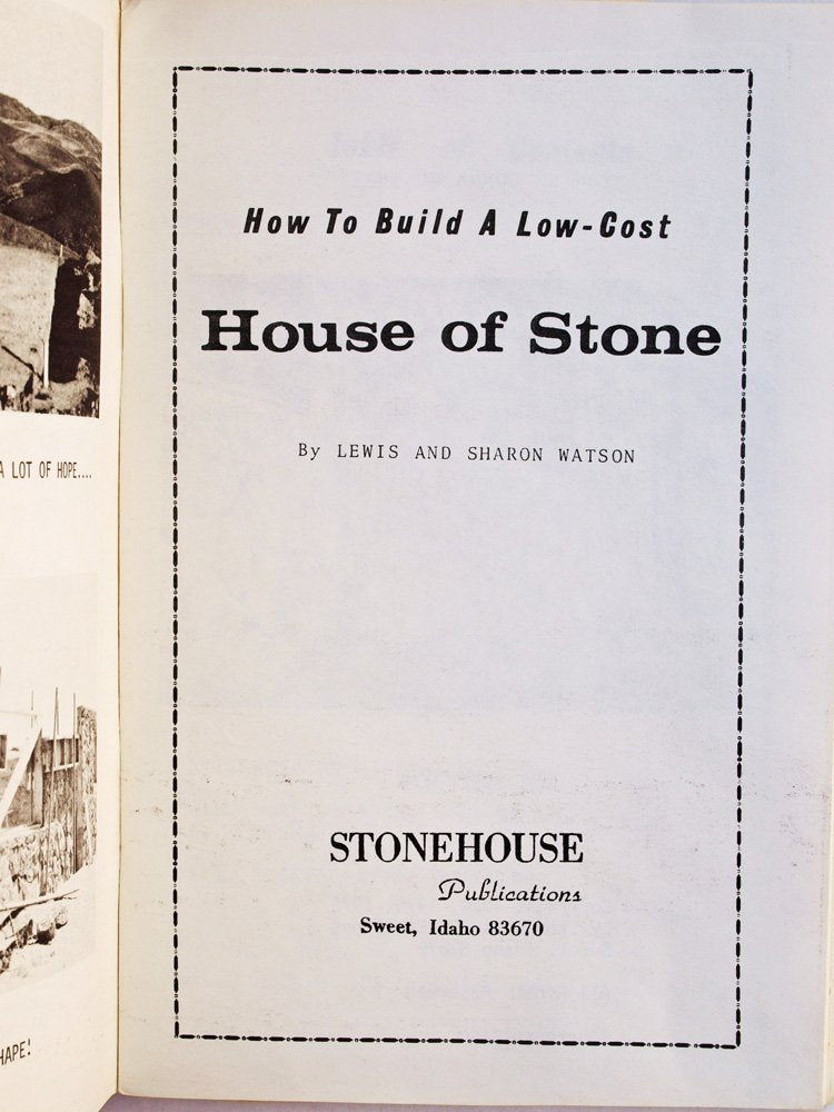 How to Build a LowCost House of Stone,Used