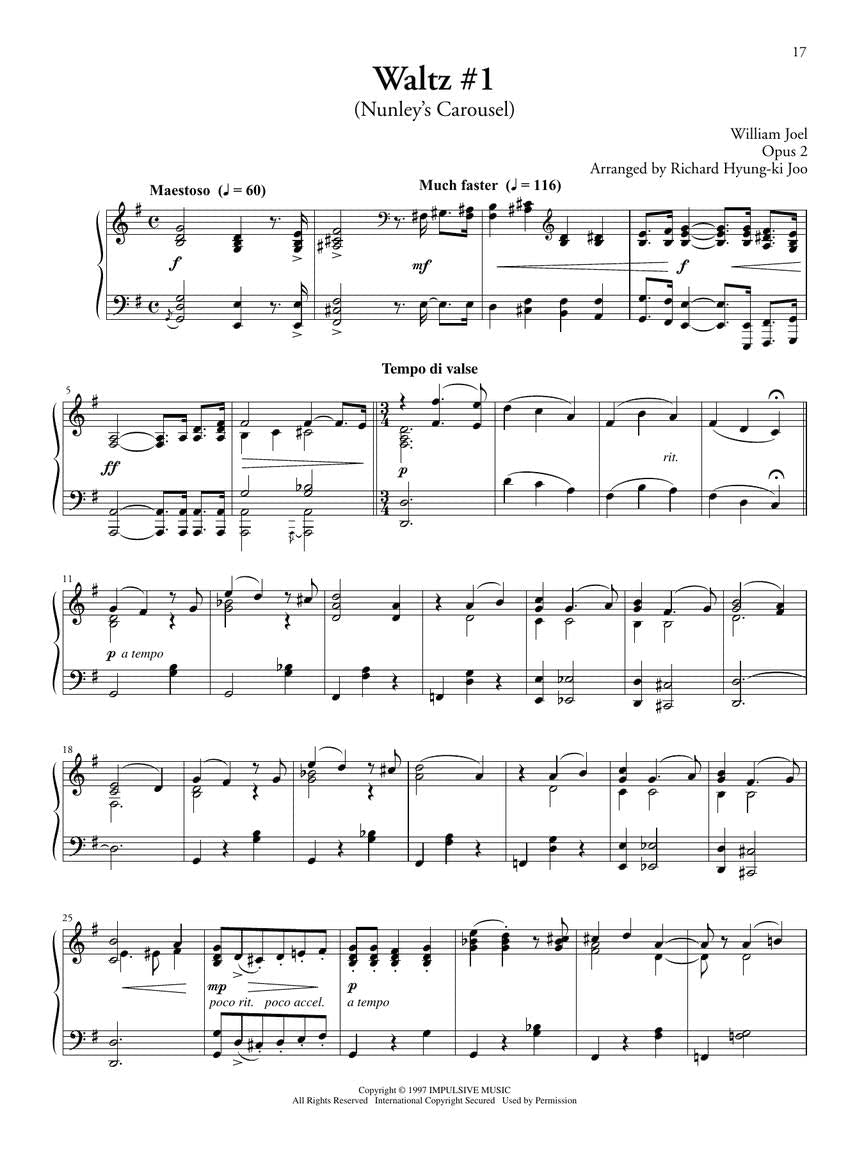 Billy Joel  Fantasies & Delusions: Music For Solo Piano, Op. 110,Used