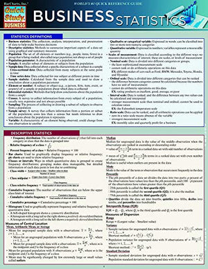 Business Statistics (Quick Study Business),Used