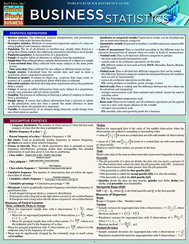 Business Statistics (Quick Study Business),Used