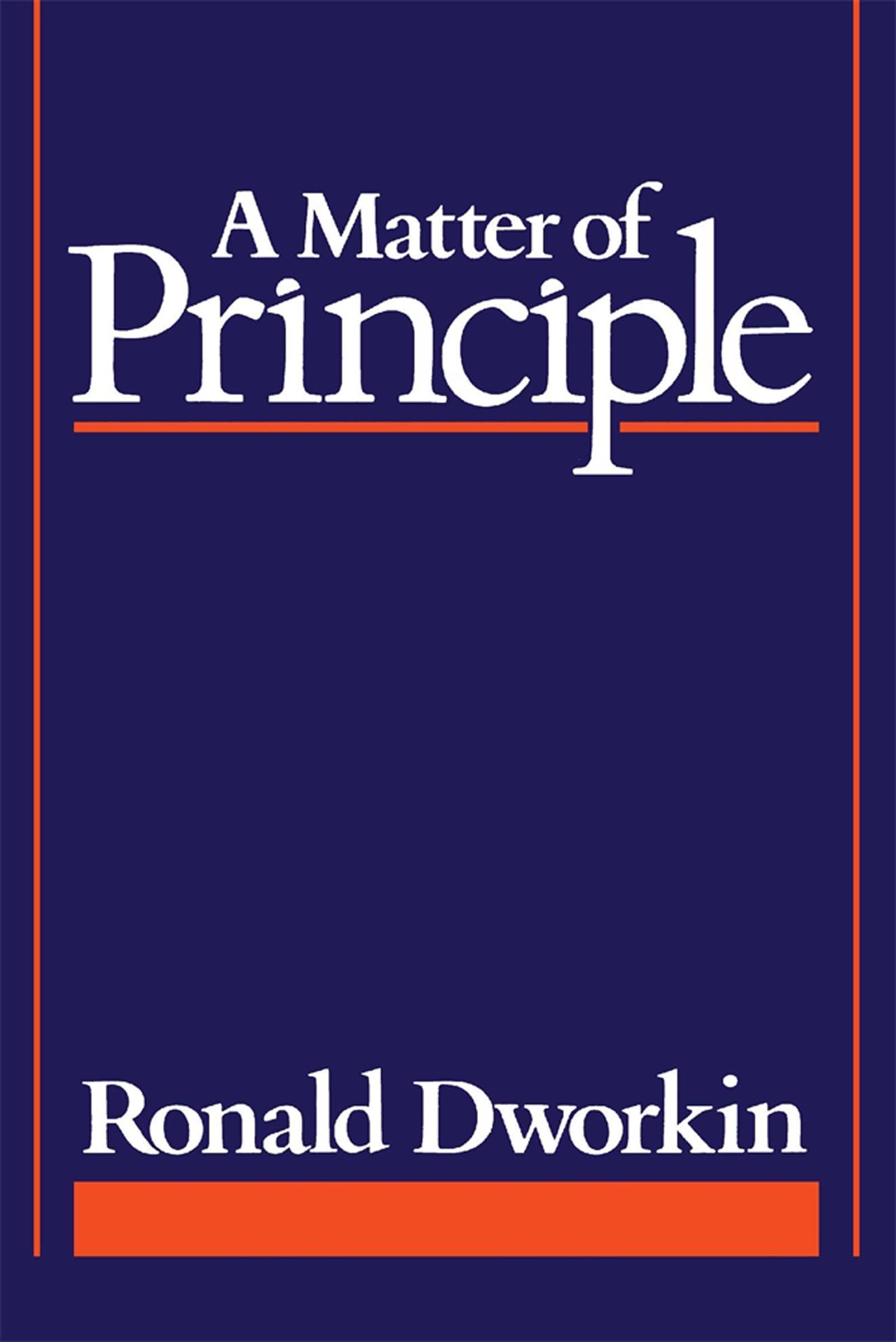 A Matter of Principle,New
