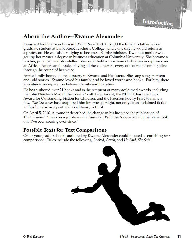 The Crossover: An Instructional Guide for Literature  Novel Study Guide for 4th8th Grade Literature with Close Reading and Wri,Used