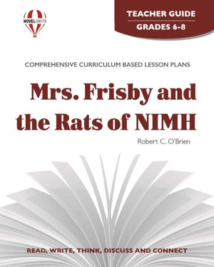 Mrs. Frisby And The Rats Of Nimh  Teacher Guide By Novel Units,Used